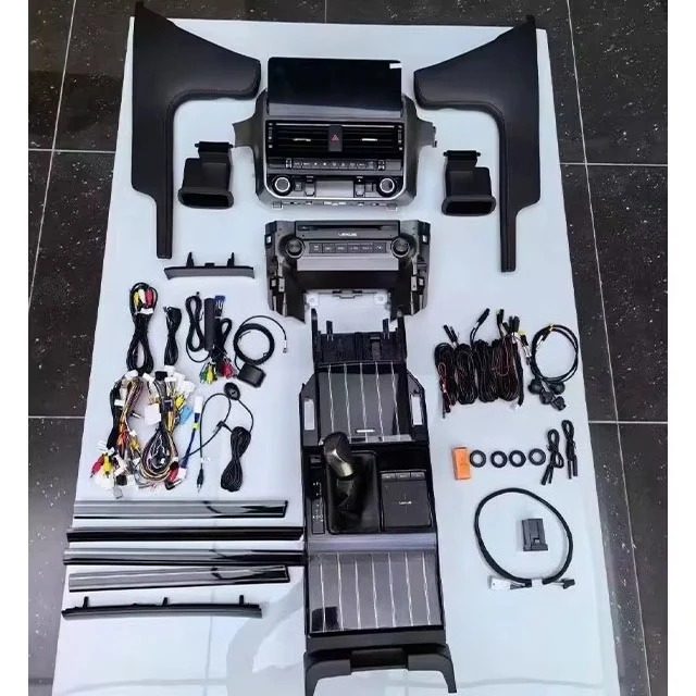GX460 Interior Upgrade Gear Shift Center Console Modification Dashboard Large Screen Installation Interior Panel